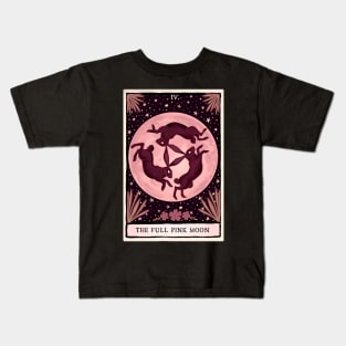 The Full Pink Moon Tarot Card Kids T-Shirt